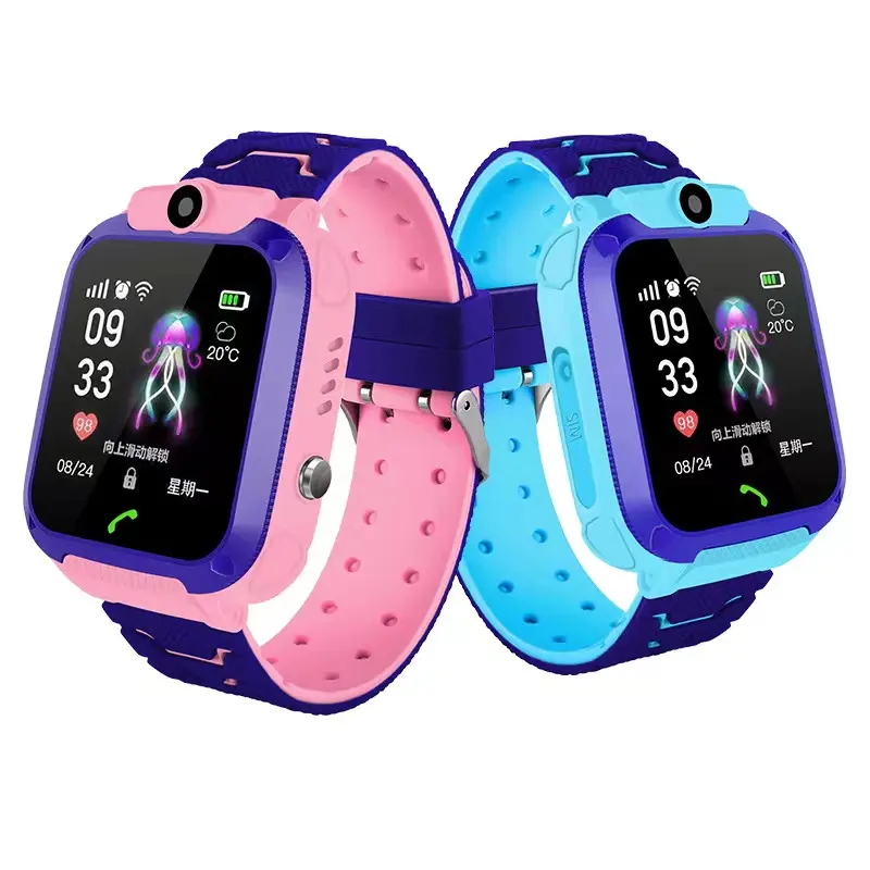 Q12 Children's Smart Watch GPS Tracker Phone Call Digital Watch, Sports Smart Watch, Touch Screen Mobile Phone Camera Loss SOS