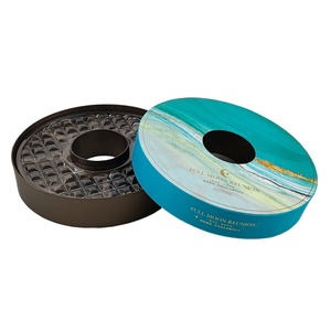 Boîte à bijoux et montres de luxe de haute qualité, personnalisée, de forme ronde, fabriquée par un fabricant professionnel, avec logo personnalisé - Product Image 2