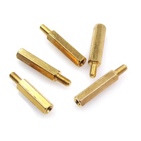 M2 M2.5 M3 M4 M5 M6 Piliers hexagonaux en laiton à tête unique Goujon de colonne d'isolement en cuivre Entretoises filetées mâles femelles PCB