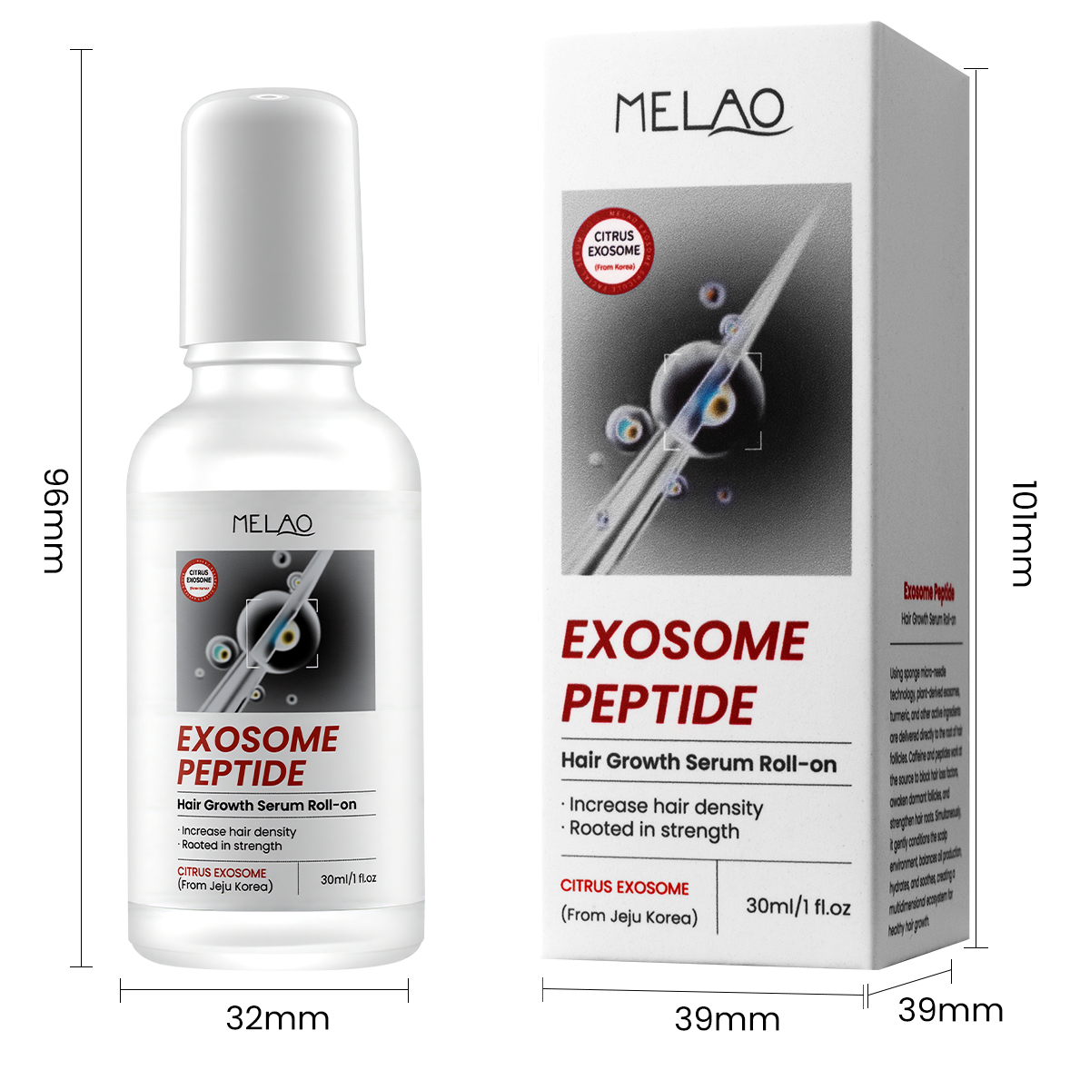 เซรั่มบำรุงผมสูตรเอ็กโซโซม เปปไทด์ แบบลูกกลิ้ง