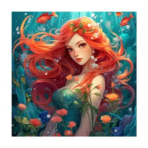 Vancy Arts Mermaid Diy Diamond Painting Kids And Adults Set Full Square Crystal Painting Art Crafts