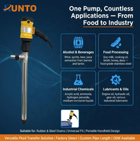 Pompe à fût électrique portable en acier inoxydable 304 de qualité alimentaire pour transfert de lait de soja, huile de cuisson, miel, alcool, diesel et produits chimiques