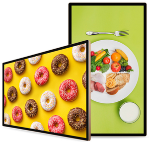 บอร์ดอิเล็กทรอนิกส์4K ขอบแคบพิเศษอัจฉริยะ65 43 <span class=keywords><strong>55</strong></span>นิ้วตู้เมนู LCD ของโรงแรมสำหรับร้านอาหารร้านชานม - Product Image 3