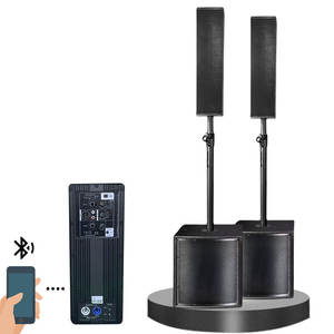 DBK petits haut-parleurs de colonne d'événement intérieur extérieur Subwoofer actif système de sonorisation de colonne de réseau de lignes Portable + Subwoofer alimenté de 12 pouces - Product Image 1