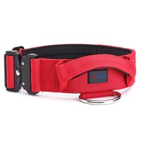 Collier tactique pour chien en nylon robuste de qualité supérieure, avec poignée rembourrée en néoprène, patchs personnalisables, vente en gros, collier d'entraînement pour chien pour l'extérieur