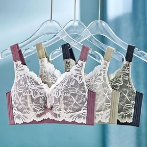 In lattice da donna Plus Size Minimizer reggiseni Push-up senza fili biancheria intima sesso pizzo Lingerie B cd Cup - Product Image 3