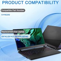 بطارية لابتوب C41N2202 بديلة لسلسلة ASUS ROG Strix G614J/JZ/JU/JI بجهد 15.48 فولت وسعة 64 واط ساعة و4135 مللي أمبير ساعة