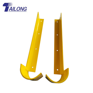 Protection de poteau de rayonnage <span class=keywords><strong>demi</strong></span>-<span class=keywords><strong>lune</strong></span> en <span class=keywords><strong>acier</strong></span>, profil bas et haut, à visser, pour la sécurité des montants de rayonnage en entrepôt - Product Image 4