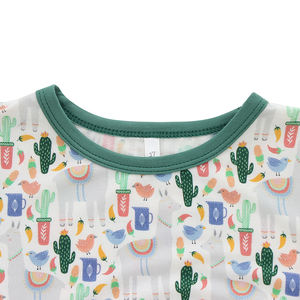 उच्च गुणवत्ता थोक कस्टम 100% कपास नई डिजाइन गर्मियों लघु आस्तीन बच्चे को कपड़े सेट बच्चे rompers - Product Image 5