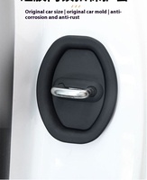 Protection de serrure de porte de voiture de luxe bicolore CP003, couvercle universel en silicone, réduction du bruit, absorption des chocs, extérieur