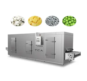 Máquina congeladora de túnel iqf, cama fluidizada, alta calidad, TCA, SUS304