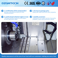 Tour CNC 2 axes avec usinage de pièces complexes à axe Z, tourelle d'outils et support d'alimentation de barre