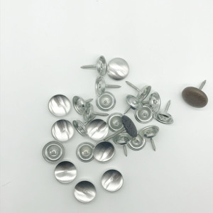 Bọc Các Kích Cỡ Khác Nhau Flat Back Shank Trở Lại Tự Nhôm Bìa Nail Dưới Nút - Product Image 4