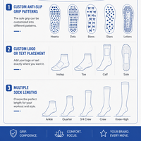 Chaussettes de yoga pour femmes, respirantes, avec logo personnalisé, antidérapantes, pour le fitness, le sport, le yoga, le pilates et les exercices en intérieur