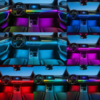 Acrylique chassant la lumière d'ambiance automatique RVB 14/18 en 1 bande de LED lumière décorative intérieure de voiture APP télécommande lumière ambiante