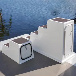 custom fiberglass ladder step pontoon boat dock box lock heavy duty fiberglass marine dock storage box