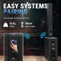 [Neuf] Système de sonorisation colonne 3 voies Accuracy Pro Audio AC67, parfait pour une diffusion sonore complète, haut-parleur colonne actif professionnel