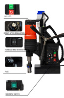 Perceuse Électrique Magnétique Industrielle Portable Multifonction YB-28 28mm à Force Magnétique Élevée, Percer sur Métal, Brique et Pierre