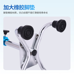 Bâton de marche réglable Zhuxin bleu, hauteur télescopique à 10 niveaux, pour personnes âgées, utilisation en extérieur - Product Image 4