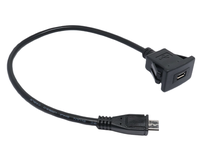 Câble d'extension micro USB carré à montage sur panneau, micro 5 broches mâle vers femelle, câble USB encastré pour système multimédia automobile