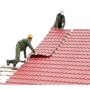 Tôle de toiture en acier revêtu de couleur tôle de toiture en acier ondulé galvanisé plaque de zinc de calibre 18/24 tôle de toit ondulé