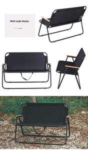 Chaise de camping pliable double pour l'extérieur, en tissu Oxford 600D, avec logo personnalisé, économique, pour la pêche - Product Image 4