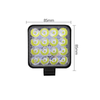 Luz Exterior LED de 3 Pulgadas y 48w para Automóvil, Luces de Haz Amplio Cuadradas, Bombilla Todoterreno, Lámpara Antiniebla para Jeep, SUV, Camioneta