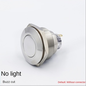 30MM Stainless Steel IP65 Waterproof Flat Head Button 1NO for Home Appliance 220V Without Light - Product Image 4