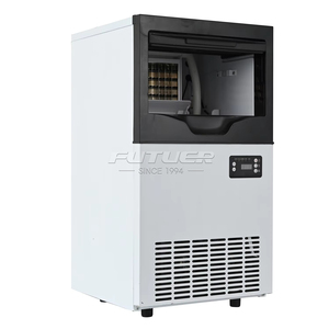 Machine à glaçons électrique en acier inoxydable à refroidissement par air, production quotidienne de 80 kg, forme de cube, best-seller - Product Image 4