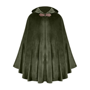 Mantello con Cappuccio in Velluto Medievale, Mantello Rinascimentale con Cappuccio, Capelet Vintage, <span class=keywords><strong>Costume</strong></span> da <span class=keywords><strong>Stregone</strong></span> per <span class=keywords><strong>Halloween</strong></span> - Product Image 4