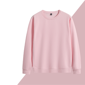 Felpe Unisex in spugna rosa in morbido cotone tinta unita moda uomo e donna Pullover con cappuccio - Product Image 1