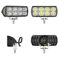 Mini phare de travail LED à une ligne, 8 LED, faisceau spot et large, DRL, lampe auxiliaire de conduite