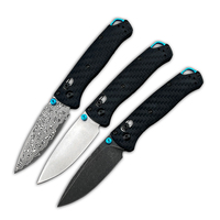 Couteau de poche pliant BM 533-4 avec manche en fibre de nylon personnalisé, acier 8Cr13Mov/Damascus, couteau tactique de camping en plein air, couteau de chasse EDC