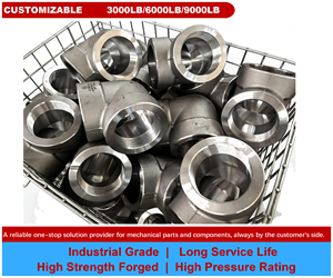 Raccordi per Tubi in Acciaio Forgiato ASTM A105 Personalizzati, Alta Pressione 3000lbs, Filettatura NPT, Gomiti a 90 Gradi, Superficie Liscia DN65 <span class=keywords><strong>NPS</strong></span> <span class=keywords><strong>2</strong></span> 1/<span class=keywords><strong>2</strong></span> - Product Image 1