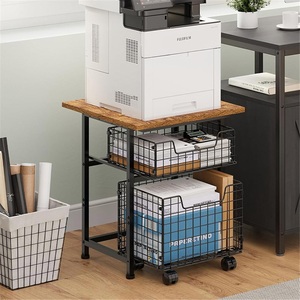 Support de réfrigérateur moderne et compact en fer robuste avec fonction de rangement pour four à micro-ondes de cuisine - Product Image 3