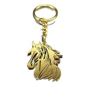Сувенирные металлические брелоки для ключей с гравировкой на заказ, из нержавеющей стали, в форме лошади, с эмблемой - Product Image 5