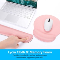 Repose-poignets ergonomique en gel rose motif dessin animé pour clavier et souris, base en mousse à mémoire de forme, couleur personnalisable