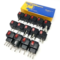 Adaptateur de prise universel pour les prises américaines, britanniques, australiennes, européennes, Schuko, convertisseur de prise mondiale AC250V 10A-16A avec interrupteur principal LED marche/arrêt Wonpro WSA