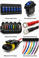 Harness Kabel Mobil 12V Inti Tembaga Berinsulasi PVC Konektor Multi-Pin dengan Rectifier CDI Kill Switch Panjang Dapat Disesuaikan
