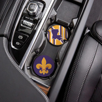 Sous-verres personnalisés pour voiture en céramique, écologiques, à séchage rapide, absorbants, réutilisables, résistants à la chaleur, antidérapants, jaunes, tapis de cuisine pour la maison, ensemble de tapis