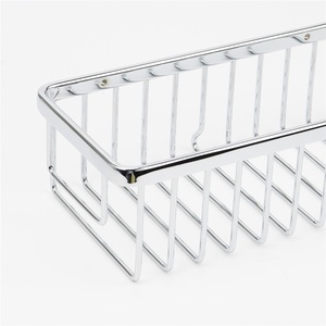 Cesta de malla para inodoro de esquina, estante de ducha de una sola capa profundo para baño, moderno, de acero para hotel - Product Image 2