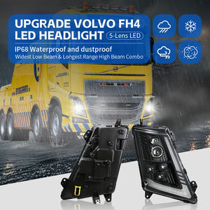 ไฟหน้า LED 1คู่สำหรับ <span class=keywords><strong>Volvo</strong></span> FH4รถบรรทุก RH & LH โคมไฟด้านข้าง | ไฟหน้า LED 5เลนส์อัพเกรดชุดไฟหน้า4L10H - Product Image 3