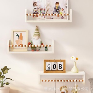 <b>Wall</b> <b>Mounted</b> <b>Shelf</b> White Rectangle Storage Rack For Kitchen Bedroom Living Room Organization - Product Image 5