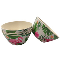 Service de table en mélamine sur le thème de la plage d'été, imprimé flamant rose et feuille de Monstera, pour pique-nique, buffet et présentation de table