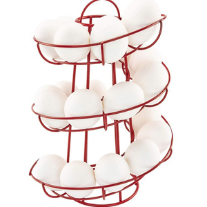 Estante moderno de Metal para refugio de huevos, 24 huevos, encimera de cocina, estante organizador de huevos, suministros de cocina para el hogar, estante de rodillos de almacenamiento en espiral - Product Image 6