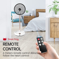 Ventilateur électrique pliable télescopique 2 en 1, ventilateur à colonne rechargeable avec télécommande