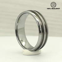 Fabrikgefertigter 18K 24K vergoldeter Silber-Wolfram-Titan-Ringkernrohling zum Einlegen, klassischer Hochzeits- und Verlobungs-DIY-Ringkern