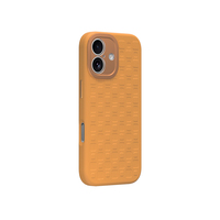 Coque de protection rétro en silicone liquide à motif gaufré pour iPhone 17 avec aimant