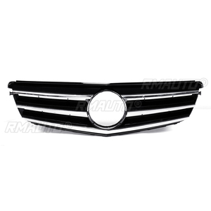 กระจังหน้ารถยนต์คุณภาพสูงสำหรับ Mercedes Benz C Class W204 C180 C200 C300 C350 ปี 2007-2014 กระจังหน้าทรงสปอร์ต - Product Image 2