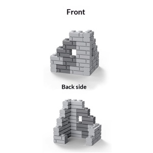 Giocattolo Educativo per Bambini 98283, Blocchi di Costruzione in Plastica 1X4 con Griglia, Accessori per Costruzioni Militari, Set Fai-da-Te 1x1 Pixel per Costruzioni Creative - Product Image 4